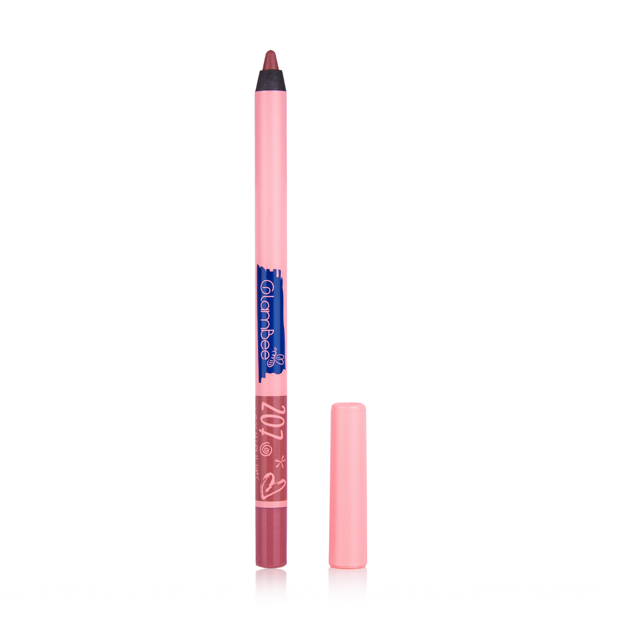 Гелевий олівець для губ GlamBee Satin Lip Liner 207, 1.8 г